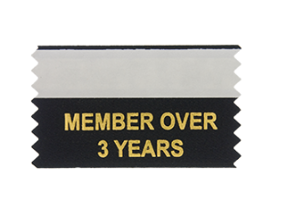 3 Year Member Ribbons (Pack of 10)
