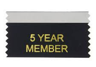 5 Year Member Ribbons (Pack of 10)