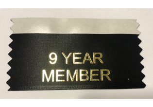9 Year Member Ribbons (Pack of 10)