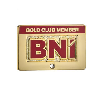 Gold Club Pin (1 Stone) (Magnetic) (Pack of 10)