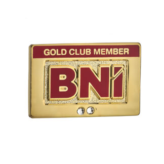 Gold Club Pin (2 Stones) (Magnetic) (Pack of 10)