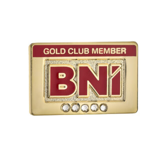 Gold Club Pin (5 Stones) (Magnetic)