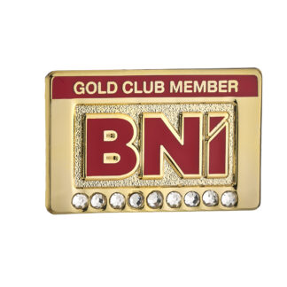 Gold Club Pin (9 stones) (Pack of 10)